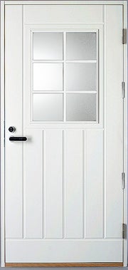 Kaski UOL1 valkoinen ulko-ovi